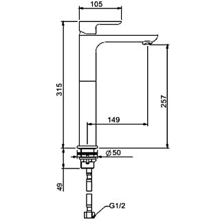 Смеситель для раковины Gappo G1048-2 белый/хром